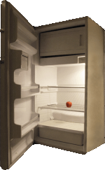 an empty fridge